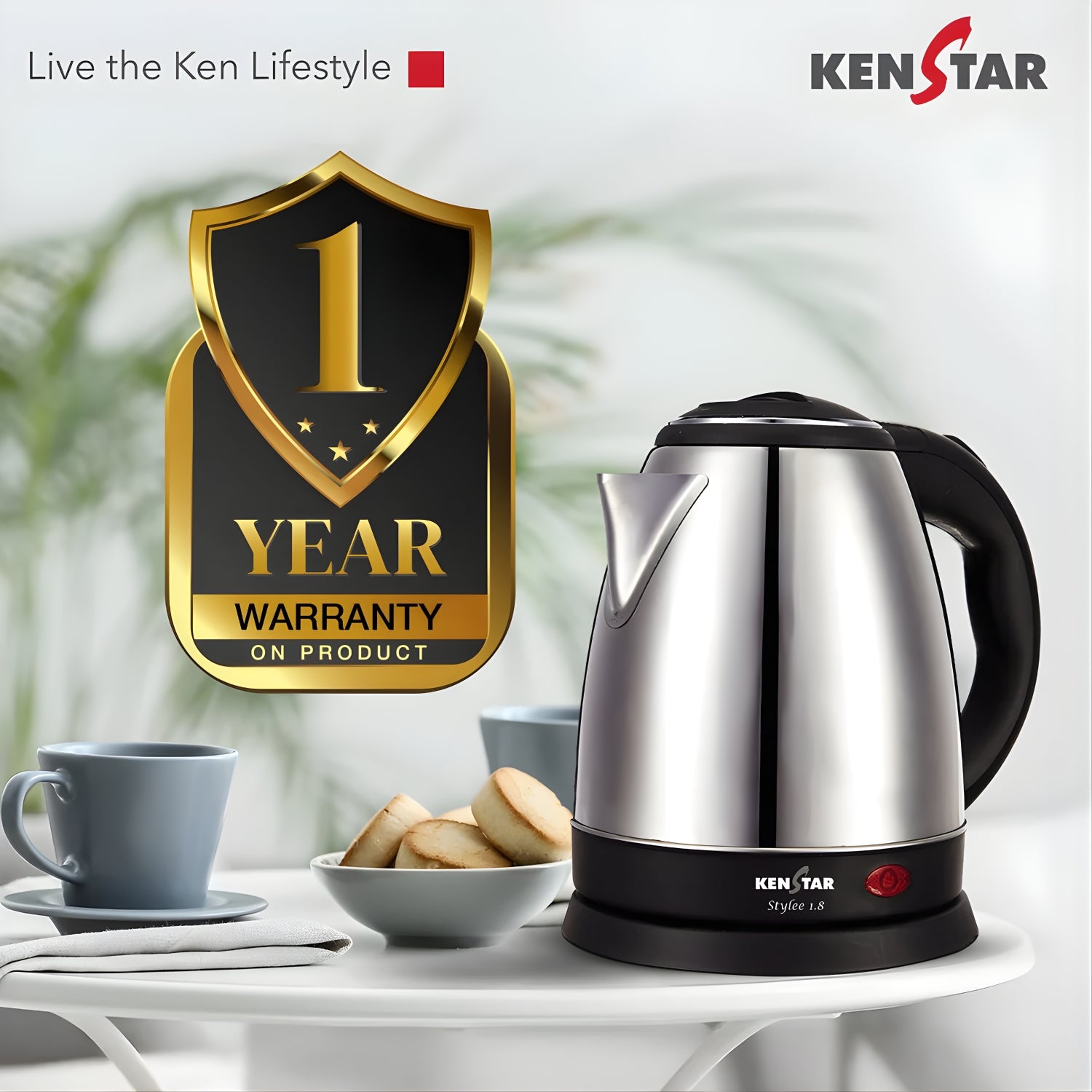 Kenstar Stylee KKSTY18F13SR0 1.8L 1350W Electric Kettle - Silver_5