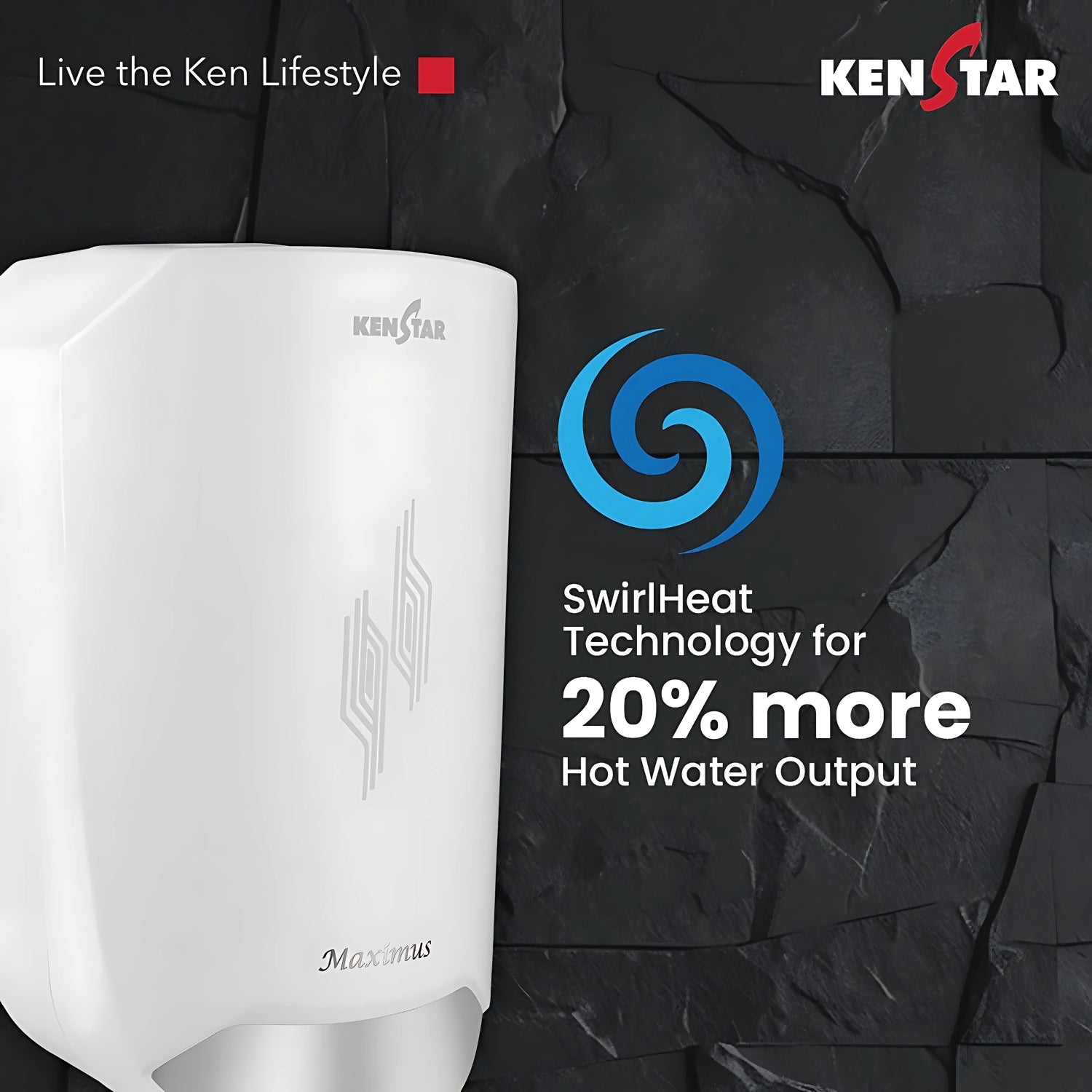 Kenstar WH Maximus 5.9L Water Heater – White_4