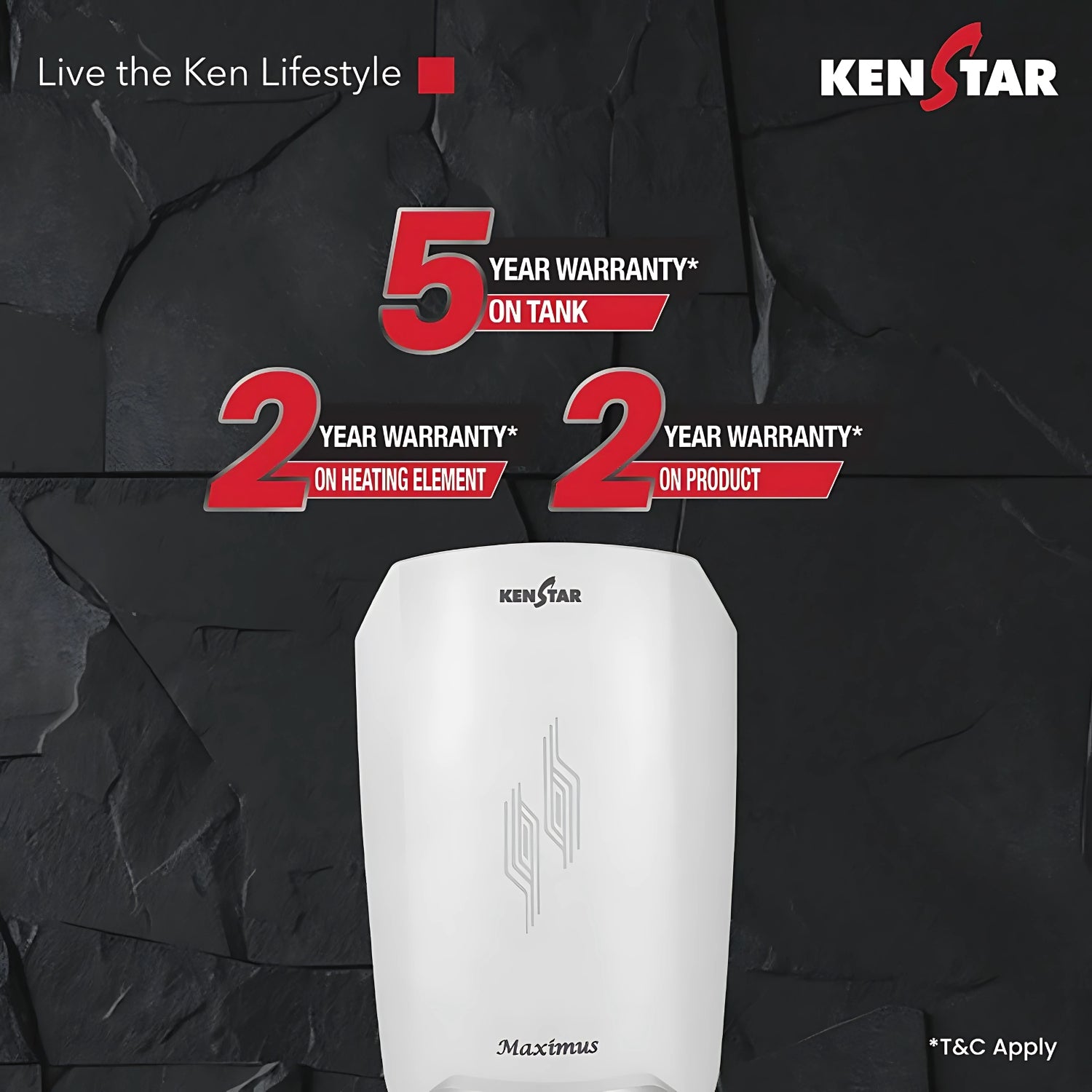 Kenstar WH Maximus 5.9L Water Heater – White_6