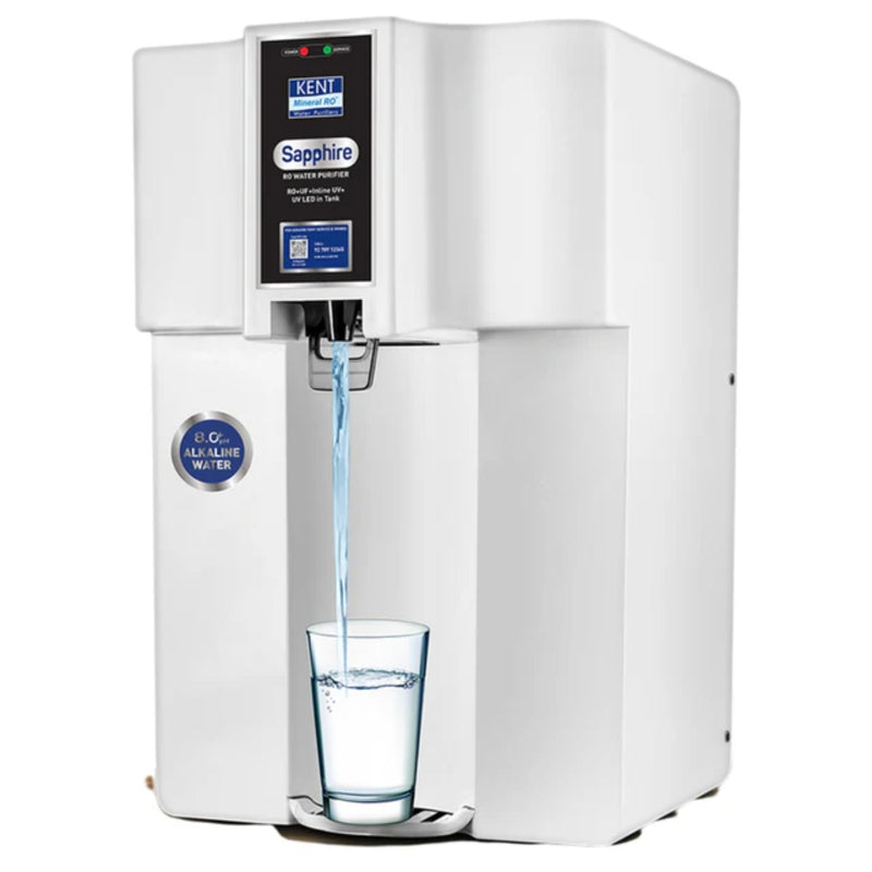 Kent Sapphire B RO+UV+Alkaline Water Purifier 111165B 8 L - White