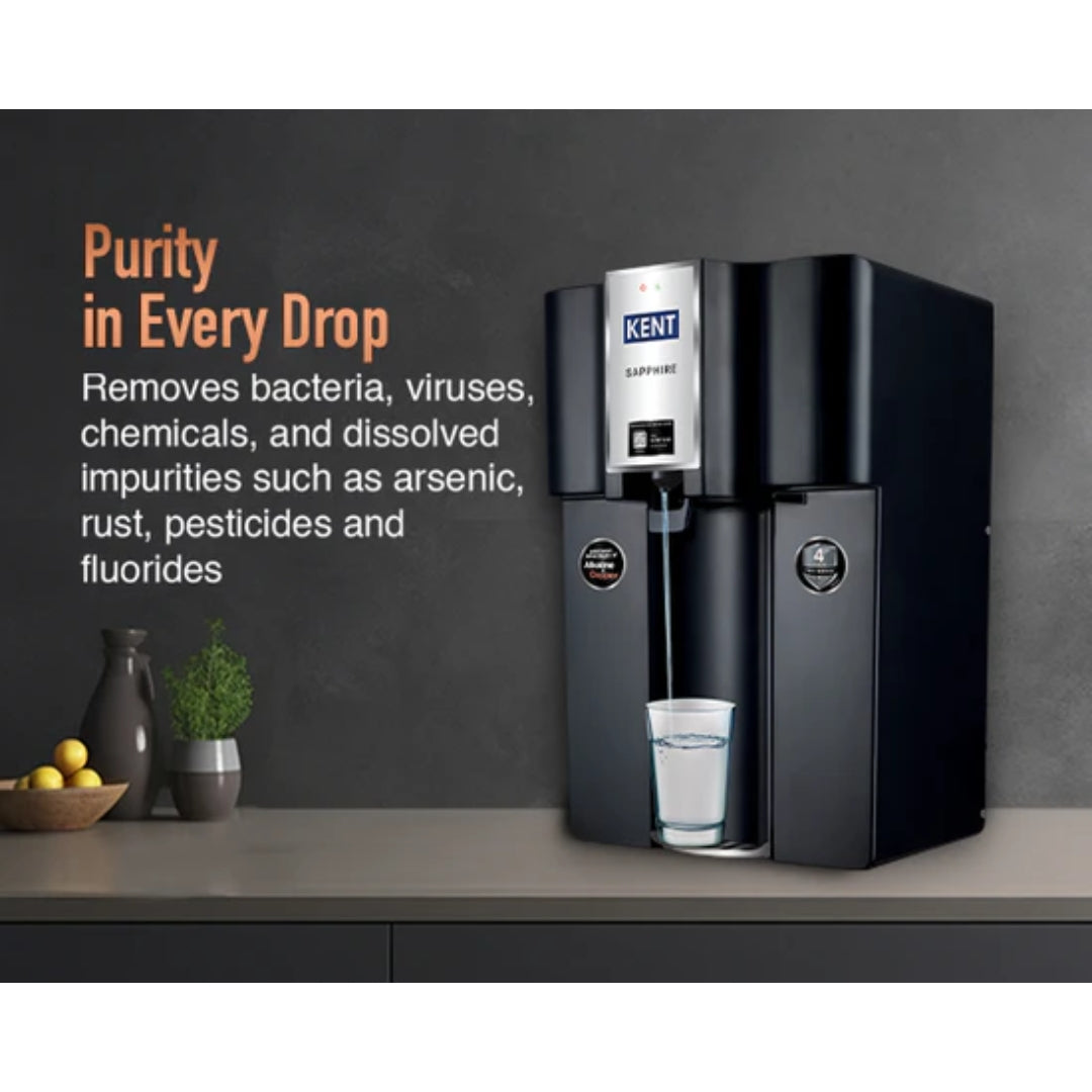 Kent Sapphire B RO+UV+Alkaline Water Purifier 111165B 8 L - Black_4