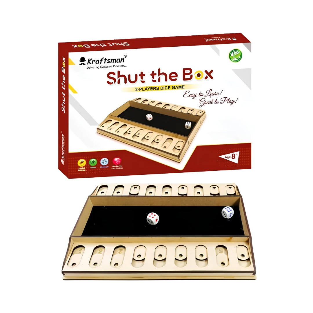 Kraftsman Shut The Box Board Game Front View_1