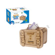 Kraftsman Wooden Briefcase Money Bank - Beige Front View_1