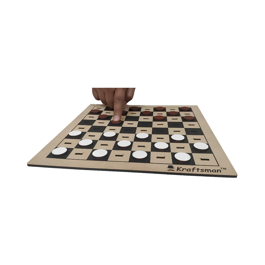 Kraftsman Wooden Chess and Checkers Combo Board Game Key Feature_8