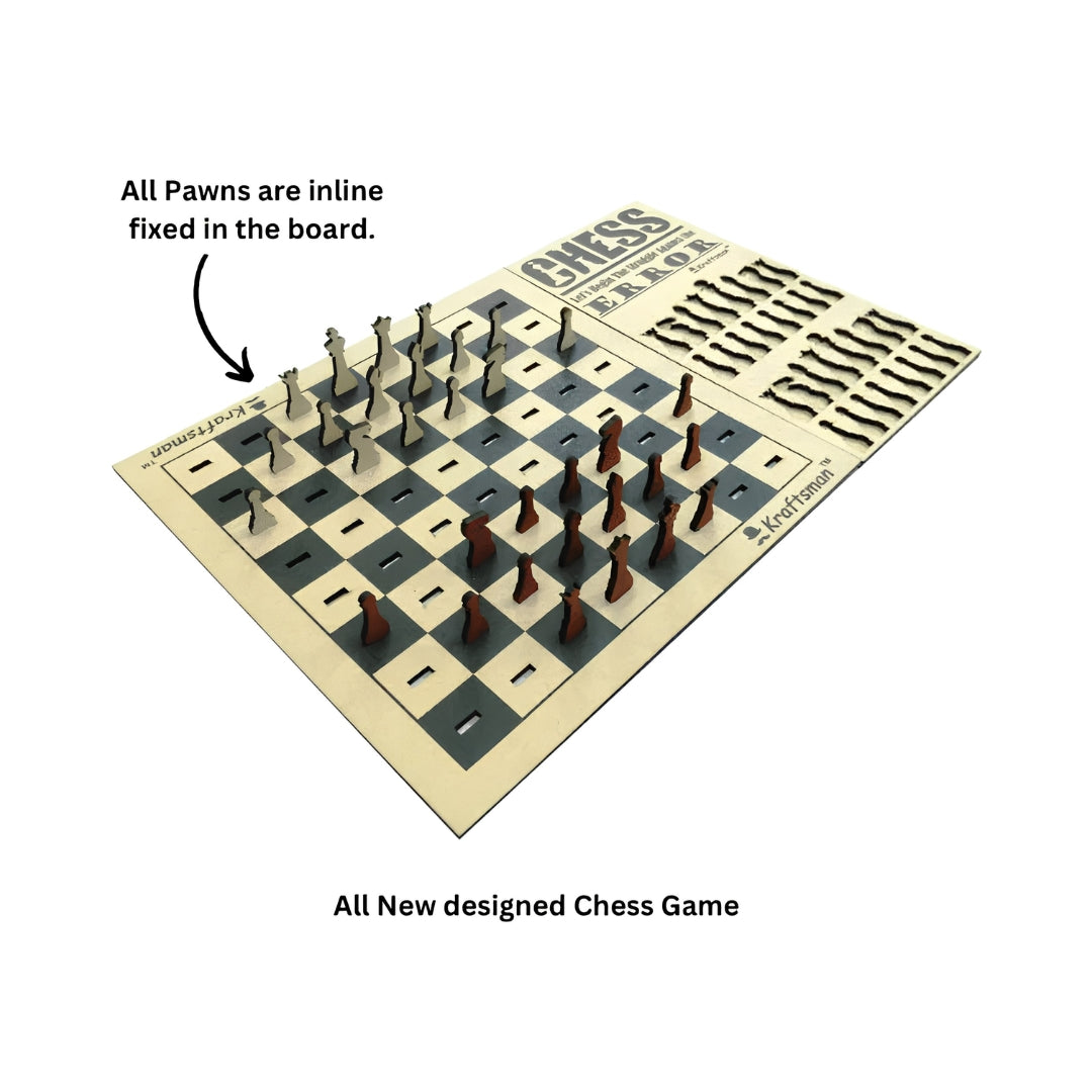 Kraftsman Wooden Chess and Checkers Combo Board Game Key Feature_9