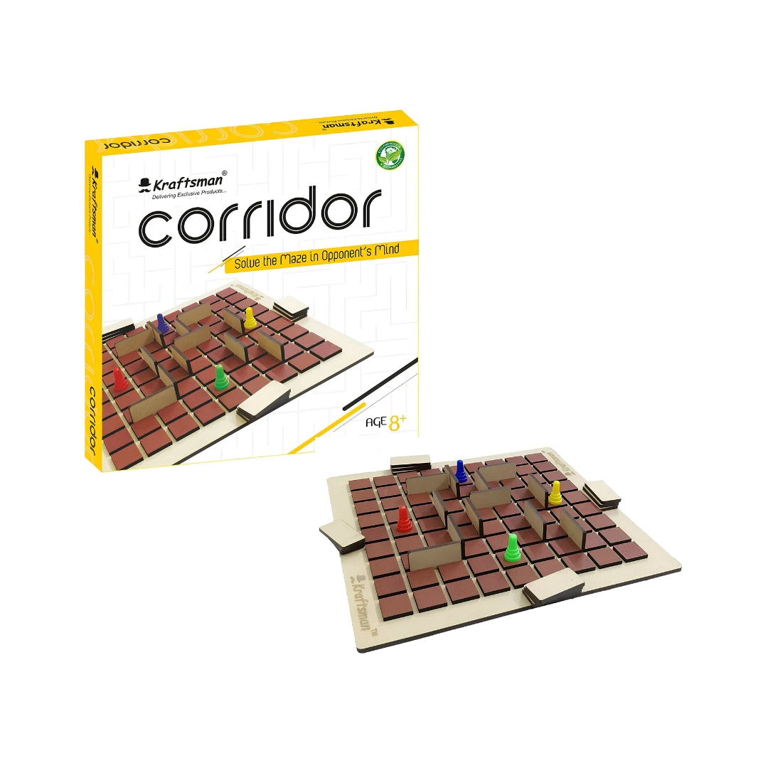 Kraftsman Wooden Corridor Board Game Front View_1