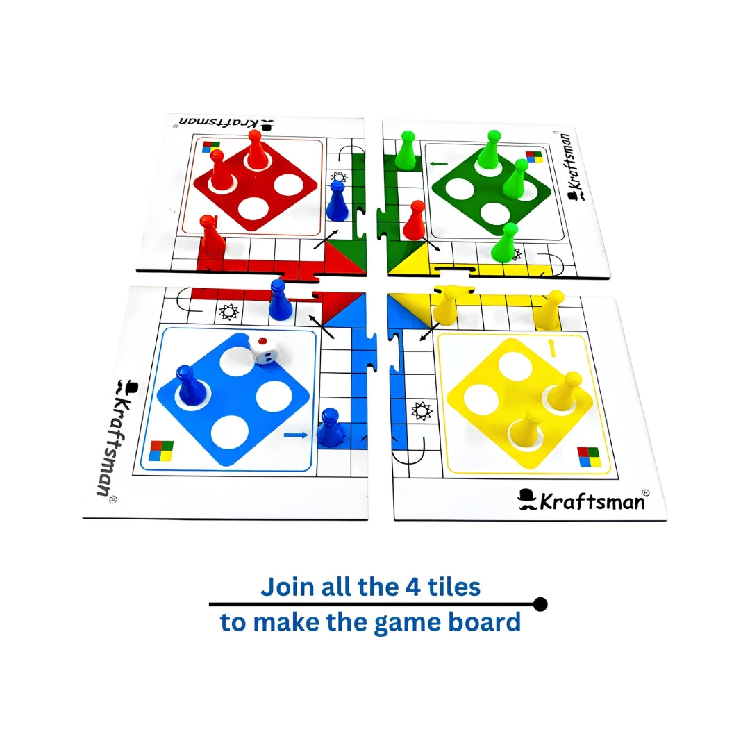 Kraftsman Wooden Portable Ludo Genx Board Game Key Feature_6