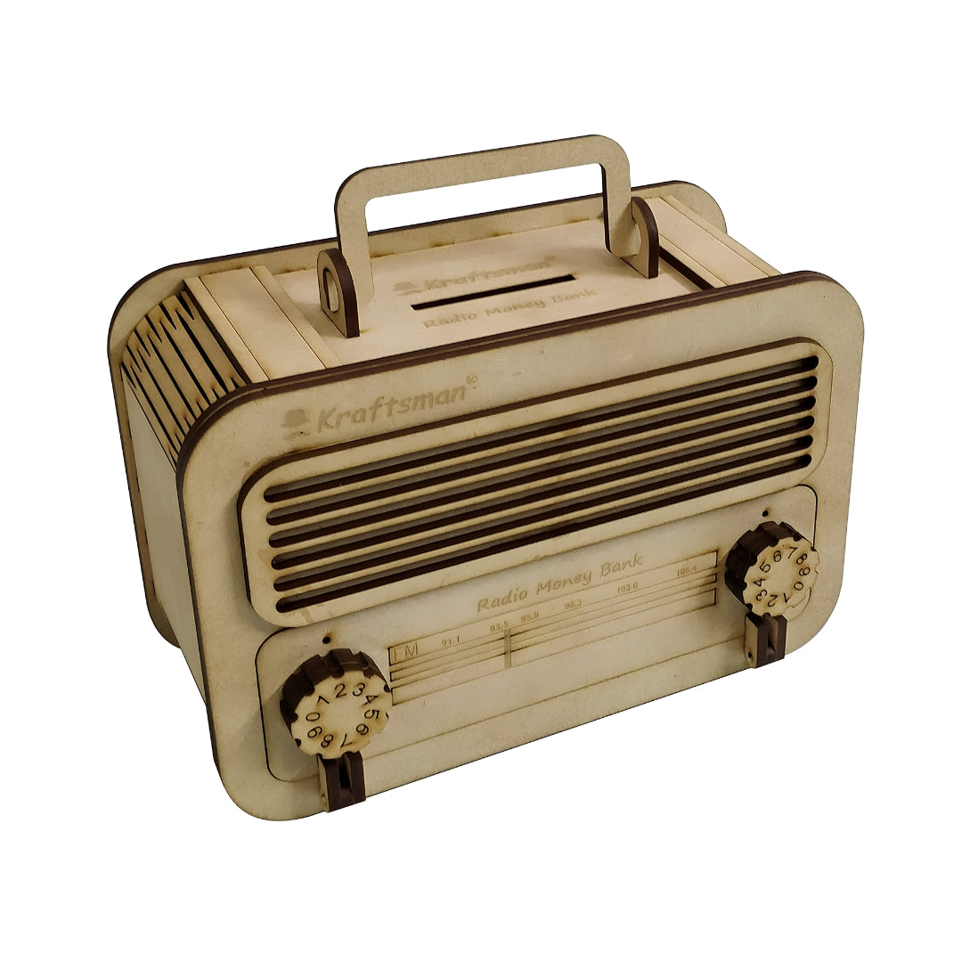 Kraftsman Wooden Radio Money Bank Right View_6
