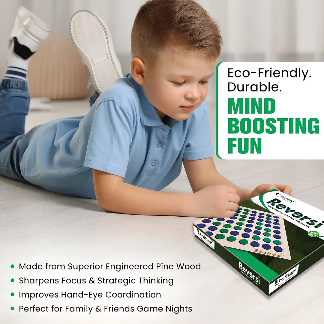Kraftsman Wooden Reversi Board Game Key Feature_10