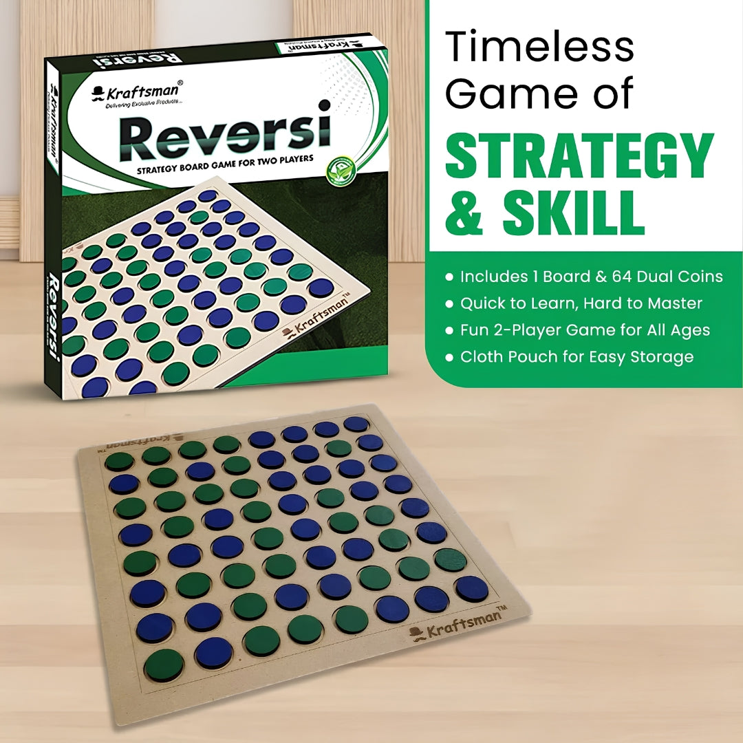 Kraftsman Wooden Reversi Board Game Key Feature_8
