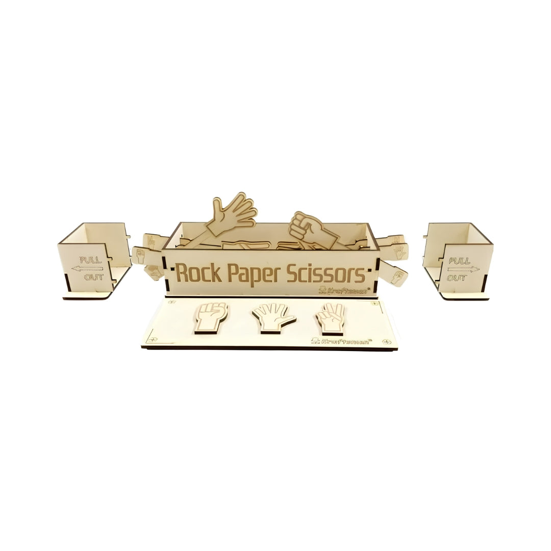 Kraftsman Wooden Rock Paper Scissors Game Full View_4