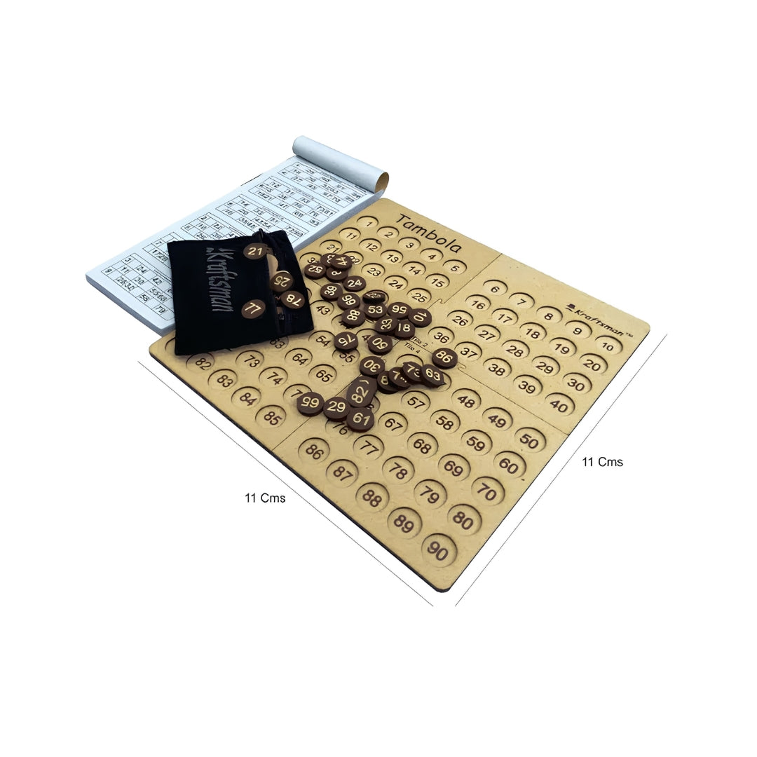 Kraftsman Wooden Tambola Game Set Dimension_8