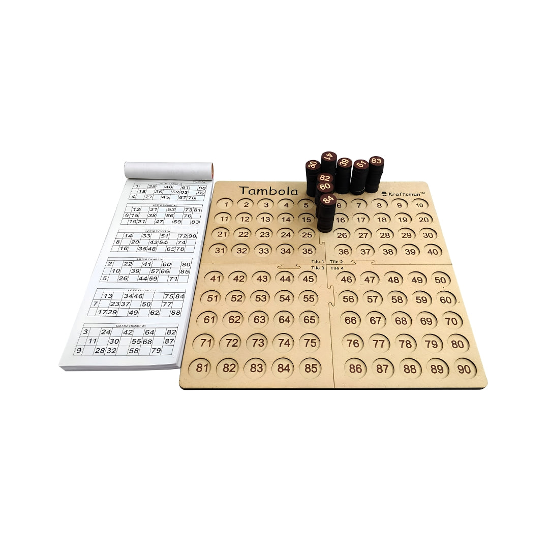 Kraftsman Wooden Tambola Game Set Flat View_4