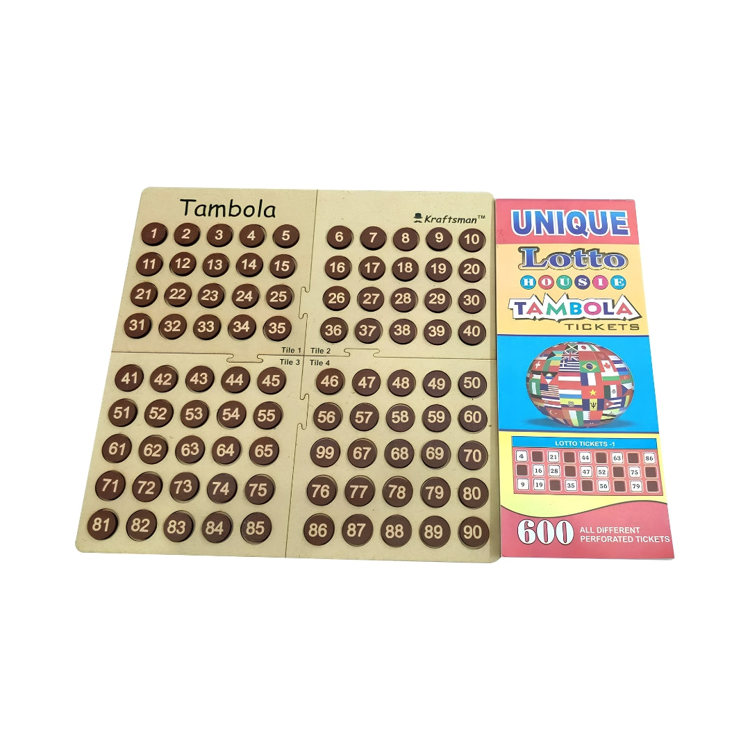 Kraftsman Wooden Tambola Game Set Flat View_7