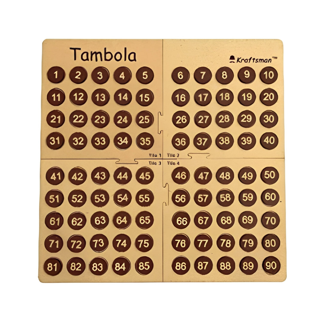 Kraftsman Wooden Tambola Game Set Full View_6