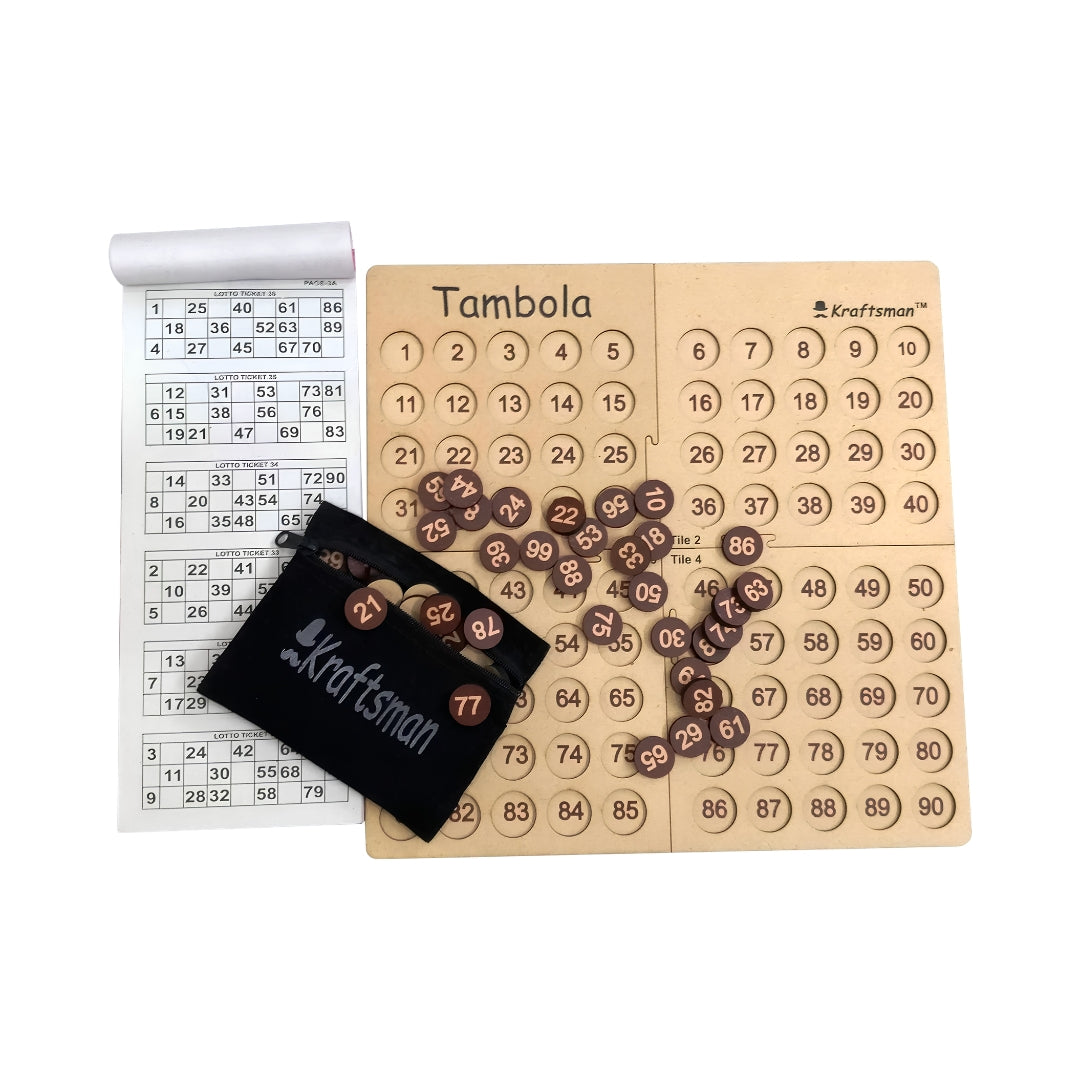 Kraftsman Wooden Tambola Game Set In The Box_5