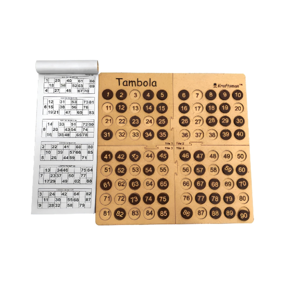 Kraftsman Wooden Tambola Game Set Top View_2