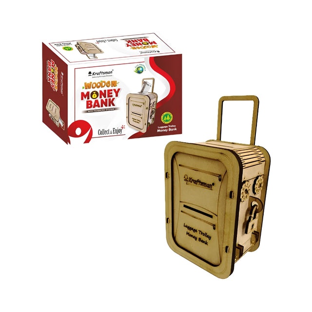 Kraftsman Wooden Trolley Money Bank Front View_1