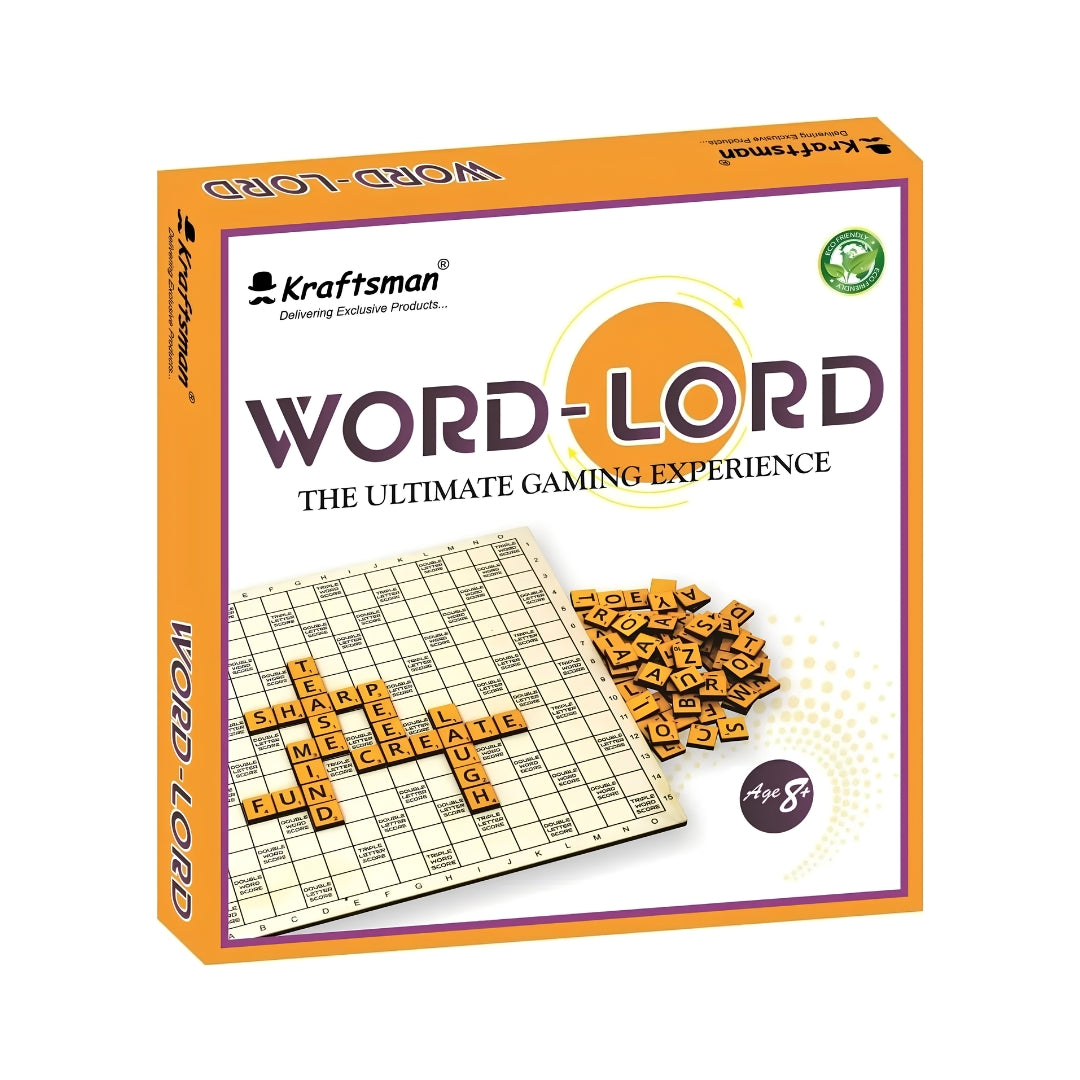 Kraftsman Wooden Word Lord Board Game Front View_1