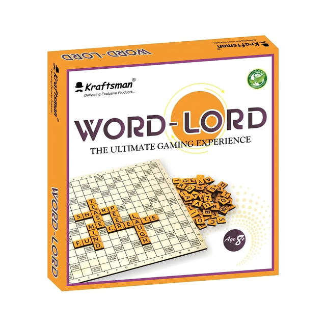 Kraftsman Wooden Word Lord Board Game Front View_1