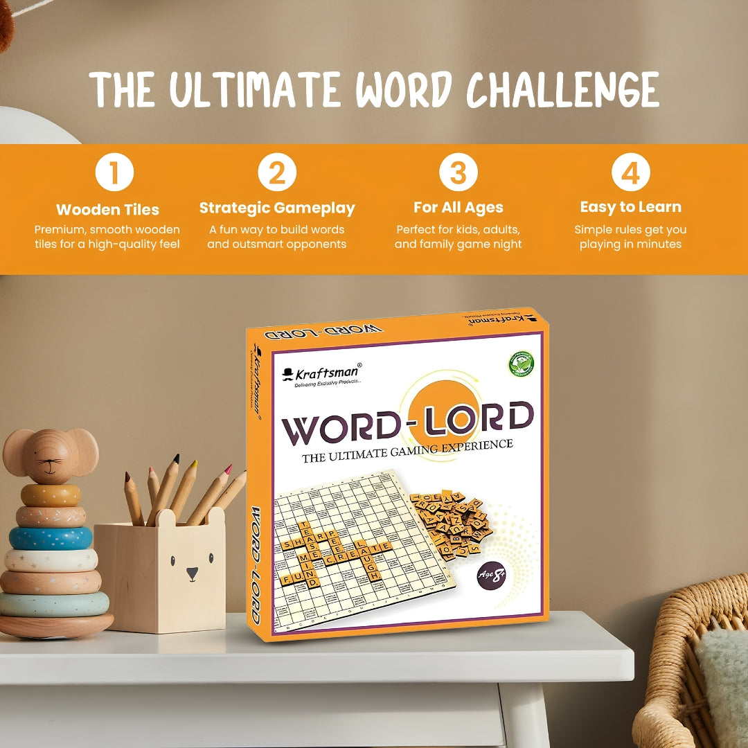 Kraftsman Wooden Word Lord Board Game Key Feature_9