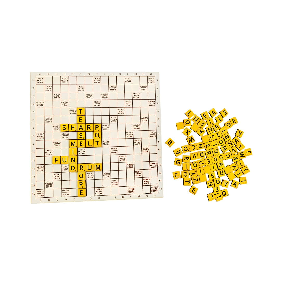 Kraftsman Wooden Word Lord Board Game Top View_3