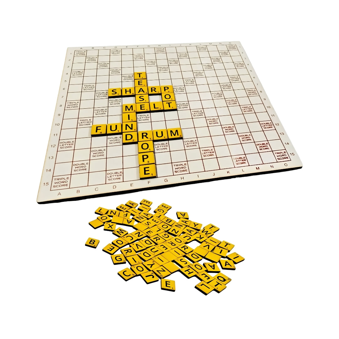 Kraftsman Wooden Word Lord Board Game Top View_5