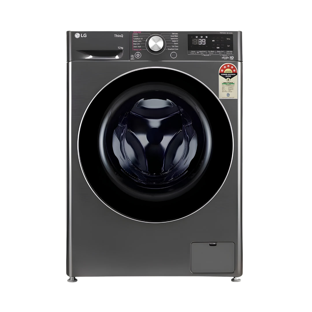 LGFHP1412Z9BFullyAutomaticFrontLoadWashingMachine12kg-PlatinumBlack_FrontView_1