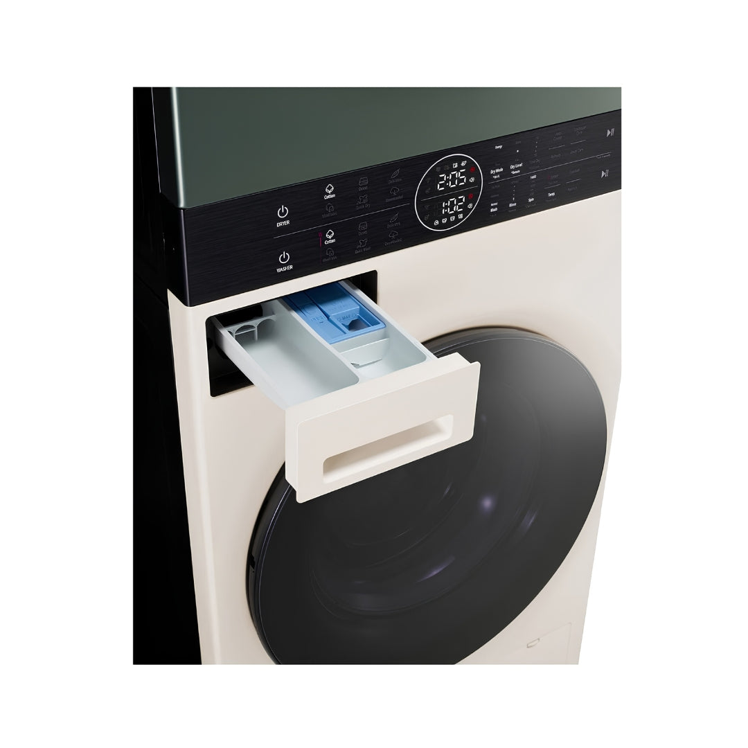 LG FWT1310BG Fully Automatic Washer Tower Washing Machine 13 Kg - Natural Beige and Green