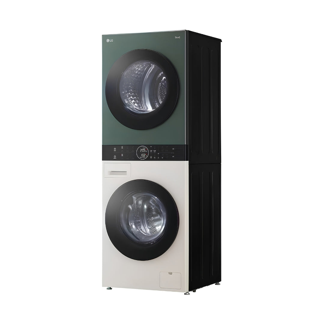 LG FWT1310BG Fully Automatic Washer Tower Washing Machine 13 Kg - Natural Beige and Green