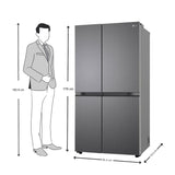 LG GL-B257JDS3 650L Side by Side Refrigerator – Dazzle Steel Finish
