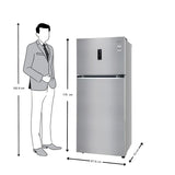 LG T422VPZX 398L  Double Door Refrigerator - Silver