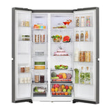 LG GL-B257JDS3 650L Side by Side Refrigerator – Dazzle Steel Finish
