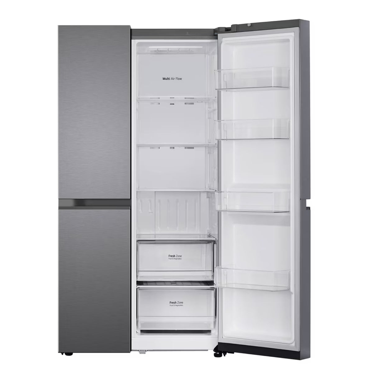 LG GL-B257JDS3 650L Side by Side Refrigerator – Dazzle Steel Finish