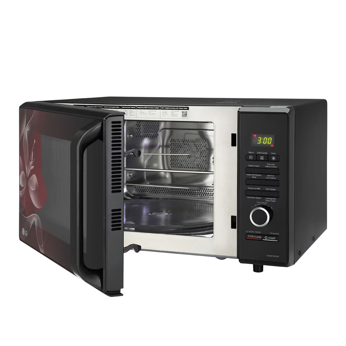 LG MJ2887BWUM Microwave Oven Charcol Lighting Heater - Black