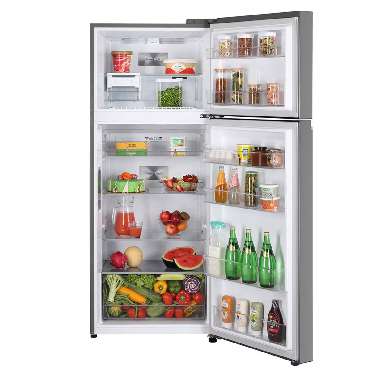 LG T422VPZX 398L  Double Door Refrigerator - Silver