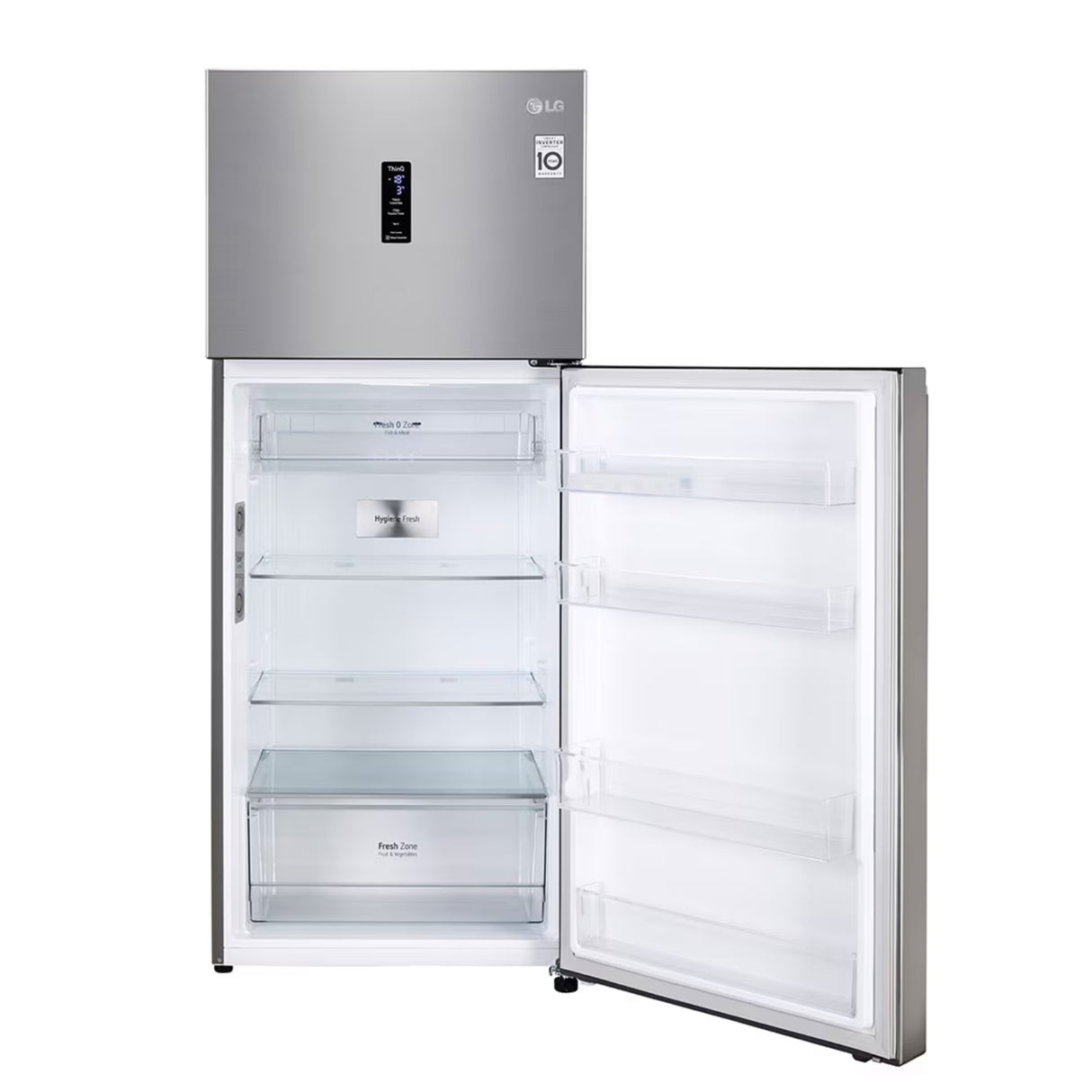 LG T422VPZX 398L  Double Door Refrigerator - Silver