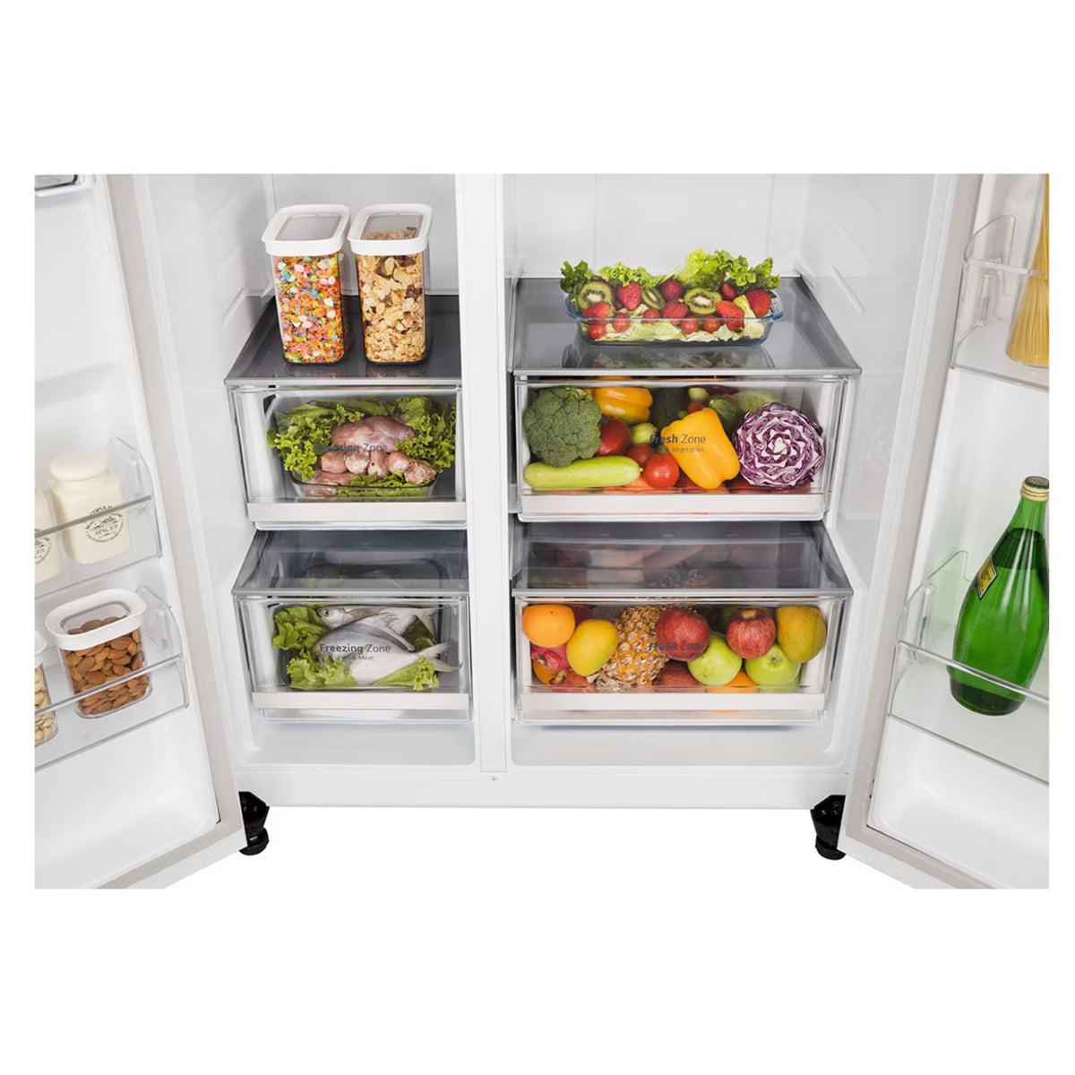LG B257DLW3 650L Frost-Free Side-by-Side Refrigerator – Linen White Inverter Compressor Multi Air Flow Large Capacity_7
