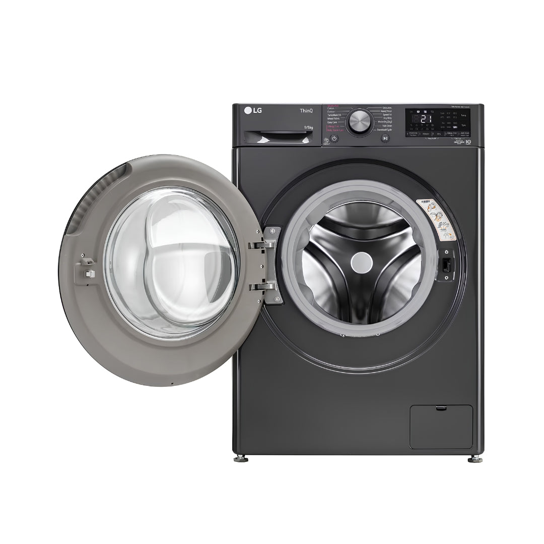 LG FHD0905SWM Fully Automatic Top Load Washer and Dryer Washing Machine 9 Kg - Middle Black_Drum View