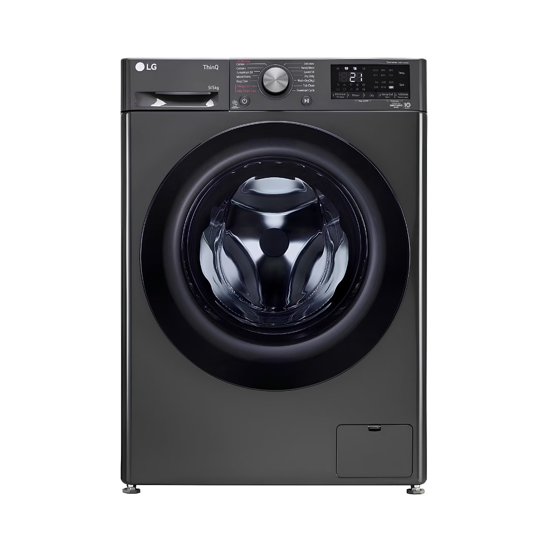 LG FHD0905SWM Fully Automatic Top Load Washer and Dryer Washing Machine 9 Kg - Middle Black_Front View