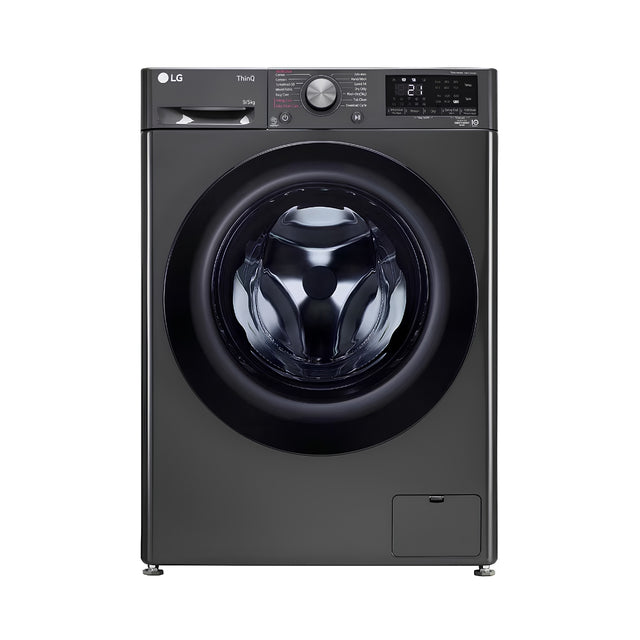 LG FHD0905SWM Fully Automatic Top Load Washer and Dryer Washing Machine 9 Kg - Middle Black_Front View