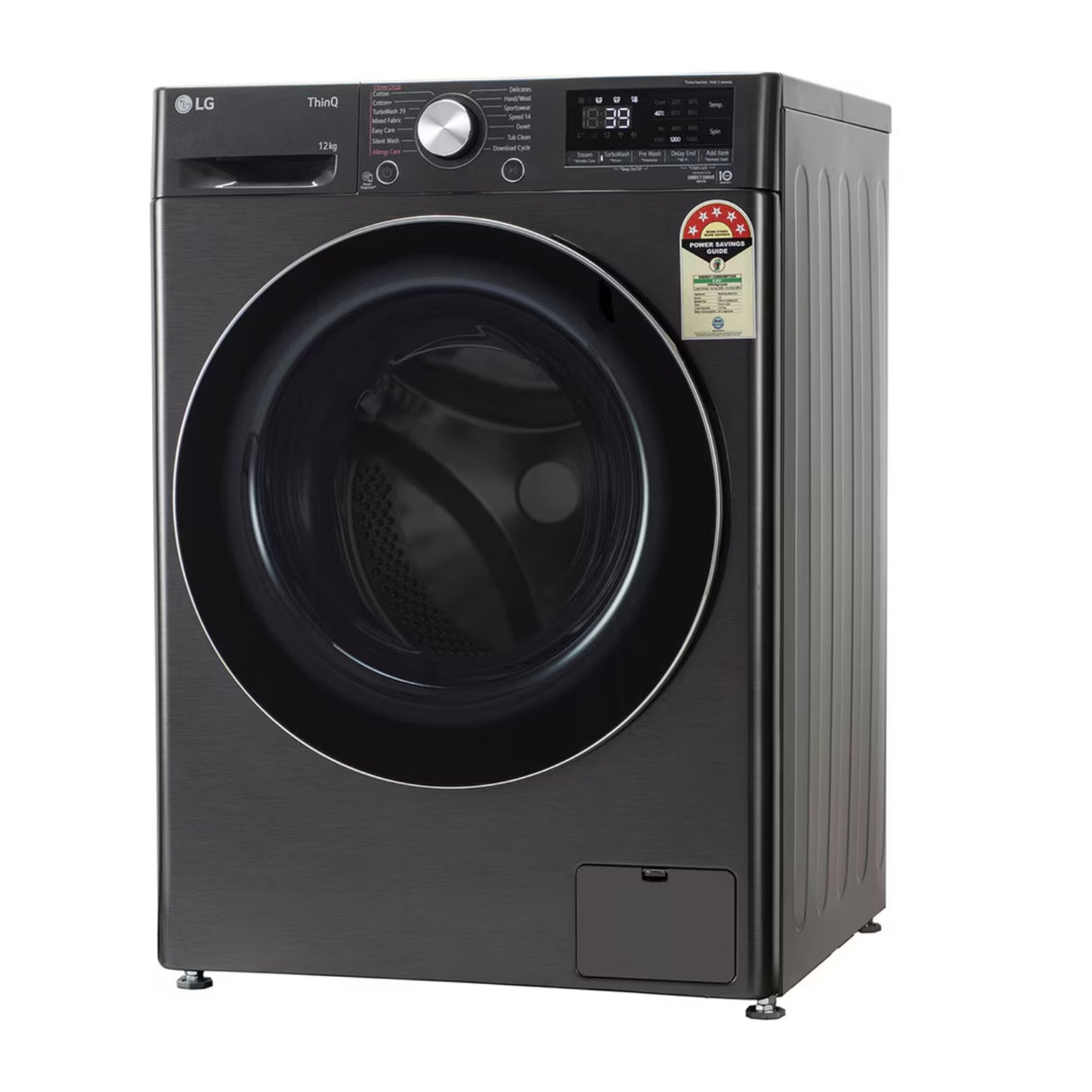 LG FHP1412Z9B Fully Automatic Front Load Washing Machine 12 kg - Platinum Black_2