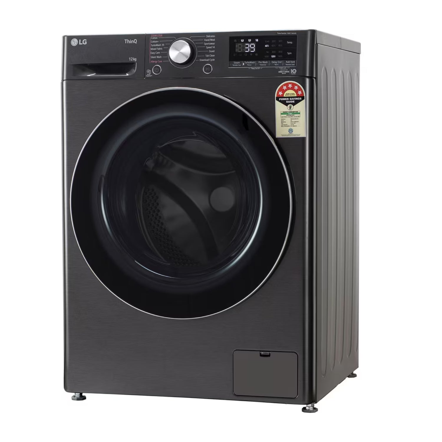LG FHP1412Z9B Fully Automatic Front Load Washing Machine 12 kg - Platinum Black_2