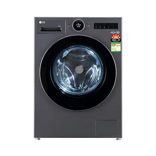 LG Fx1412A9k Fully Automatic Front Load Washing Machine 12 Kg - Black_Front View