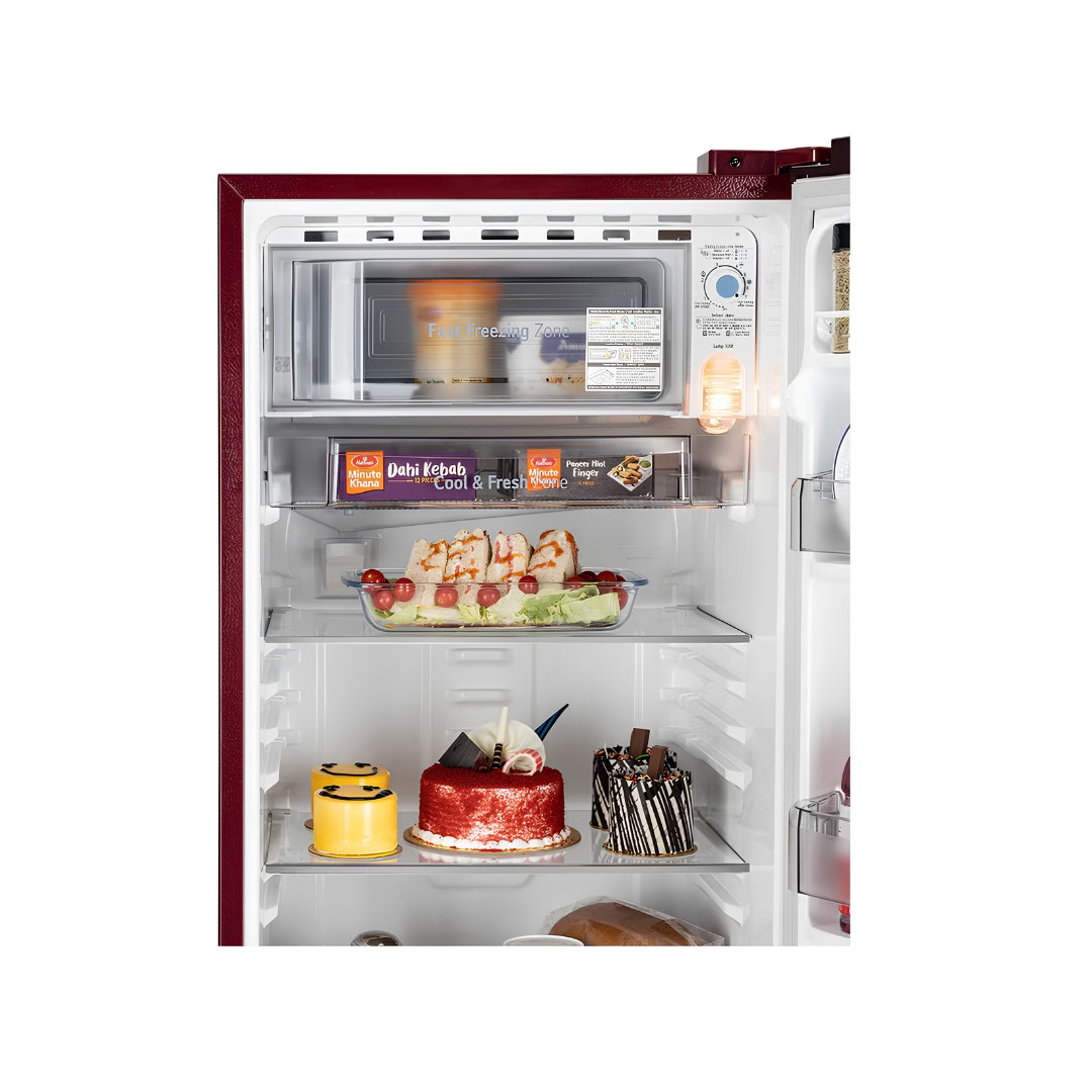 LG GLD1816WOWR Single Door Refrigerator 215 L - Wine Rose_Freezer View
