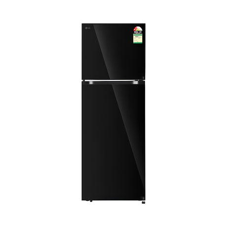 LG GLT4026SNBM Double Door Refrigerator 398 L - Black Glass_Front View