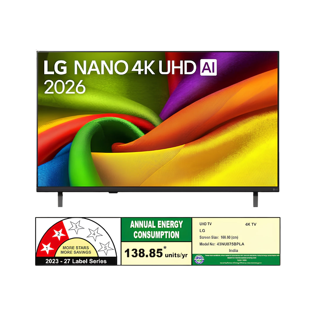 LG NANO 4K UHD AI TV NU875 2026 - 108cm(43)_Front view_1