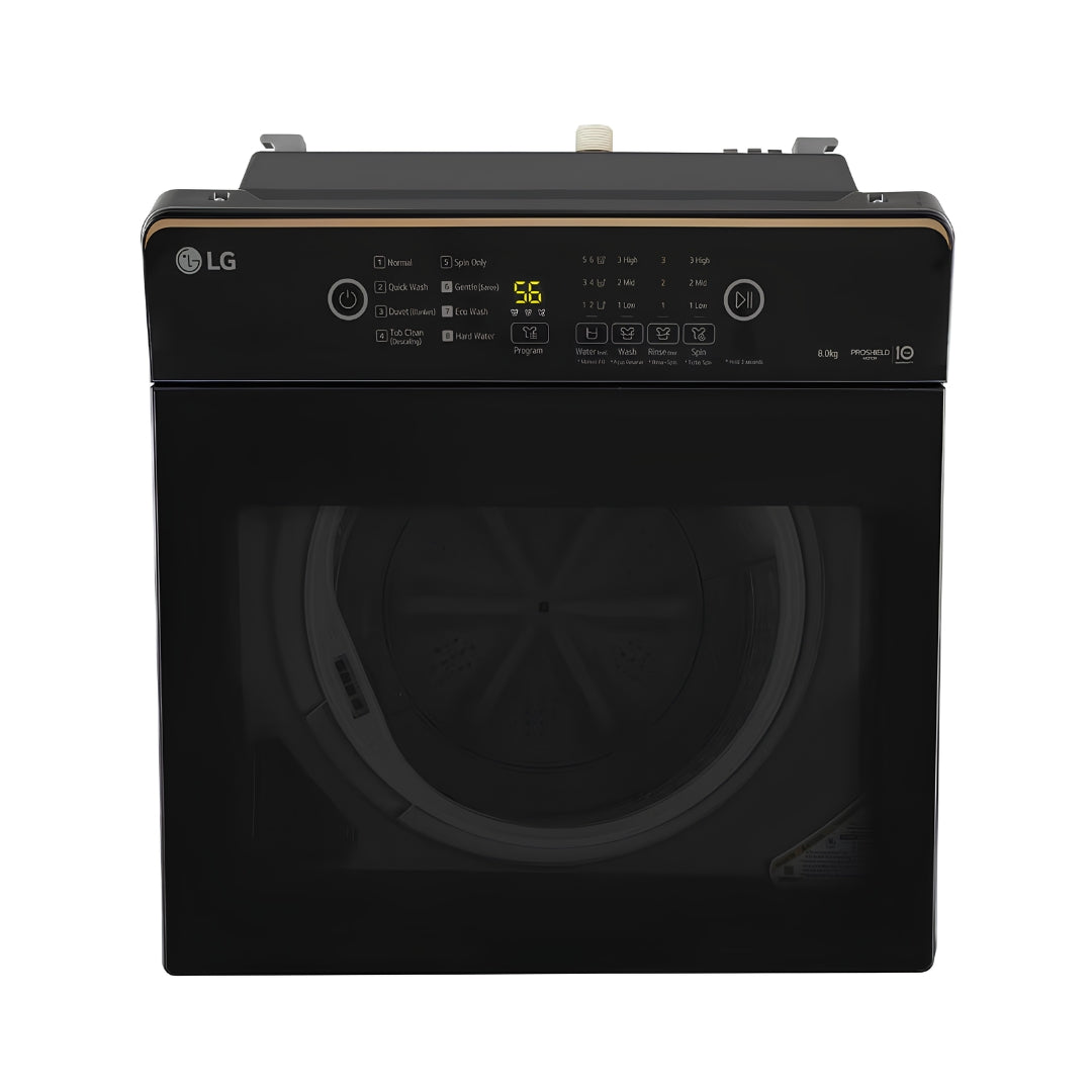 LG T80KMMB3Z Fully Automatic Top Load Washing Machine 8 Kg - Black_Control View