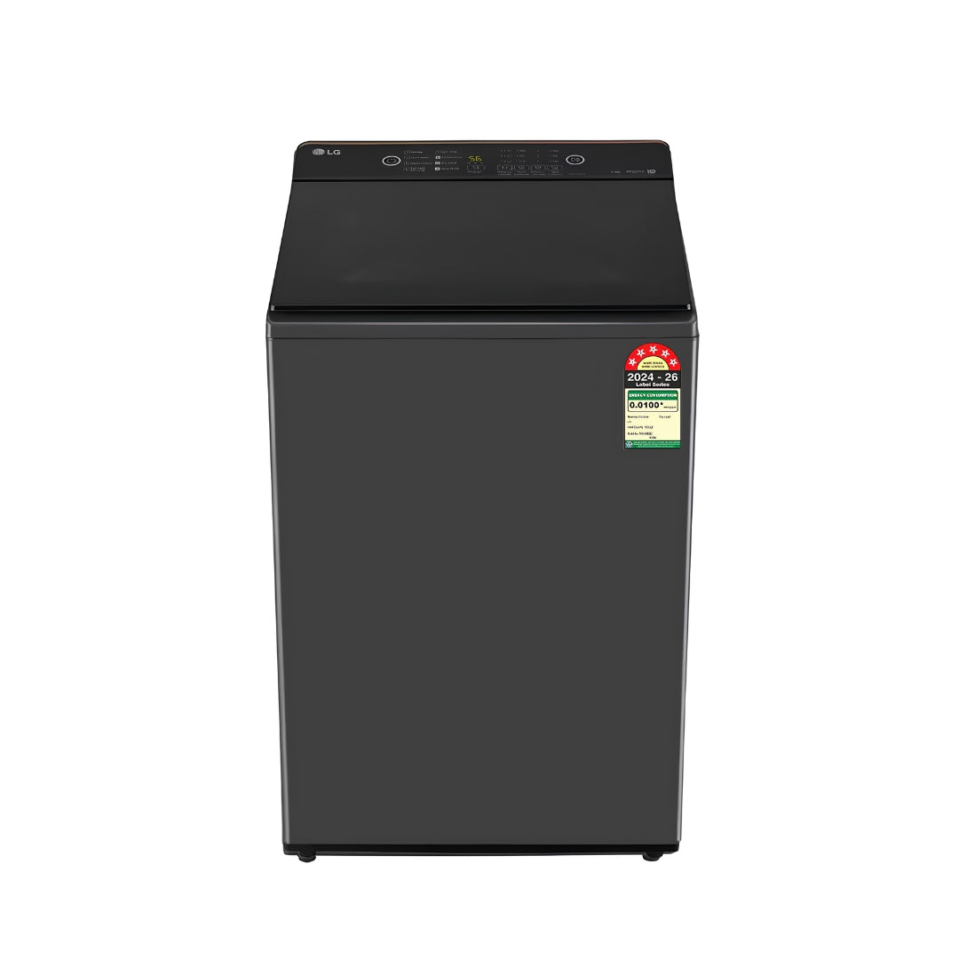 LG T80KMMB3Z Fully Automatic Top Load Washing Machine 8 Kg - Black_Front View