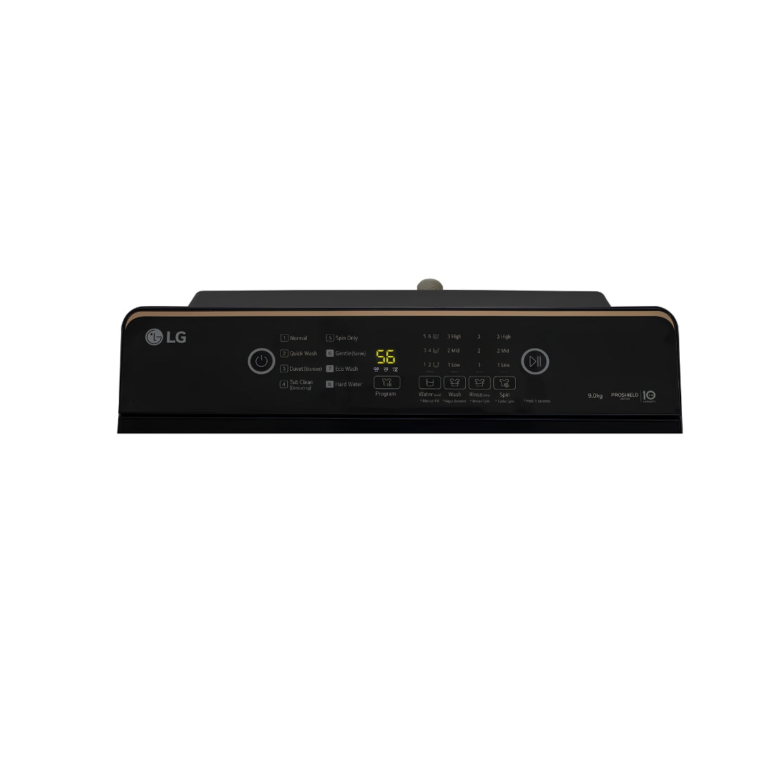 LG T90KMMB3Z Fully Automatic Top Load Washing Machine 9 Kg - Black_Control View